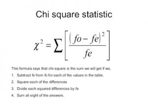 chi square statistic formula